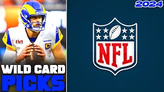 NFL WILD CARD PICKS 2024  WEEKLY NFL PLAYOFF PICKS [upl. by Nosirrag201]