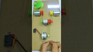 Belt drive Mechanism • Dc Motor  dcmotor tech youtubeshorts dcmotorproject [upl. by Anaeg]