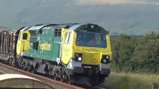 70009 6J37 Carlisle Yard  Chirk Kronospan logs 30th August 2024 [upl. by Nocam]