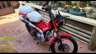 Honda Trail 125 new Passengers Seat off an old Postie Bike [upl. by Nixon]