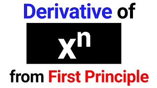 Derivative of xⁿ from First Principle  Class 11 Maths  JP Sir [upl. by Hnamik]