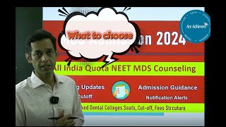 NEET MDS Counselling Dilemma Time vs Money Insights [upl. by Dnalhsa]