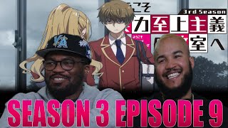 Hirata Crashed Out  Classroom Of The Elite Season 3 Episode 9 Reaction [upl. by Fogg742]