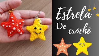 Chaveiro Estrela 🌟 de crochê 🧶  PASSO A PASSO fácil e rápido de fazer [upl. by Eniretac]