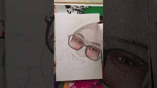 Commission done painting pointillism art commission shortvideo sketch [upl. by Oj]