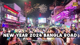 4K 🇹🇭 New Year Countdown 2024 Bangla Road in Patong Phuket Thailand [upl. by Myra429]