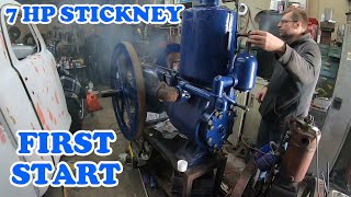 Will It Start After Decades Of Sitting 7HP Stickney Stationary Engine [upl. by Tergram]