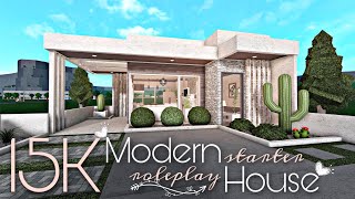 BLOXBURG 15K MODERN STARTER ROLEPLAY HOUSE  NOGAMEPASS [upl. by Whelan939]