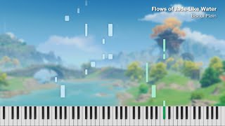 Flows of JadeLike Water  Genshin Impact OST  Piano Arrangement Sheet Music [upl. by Ardnuhsed]