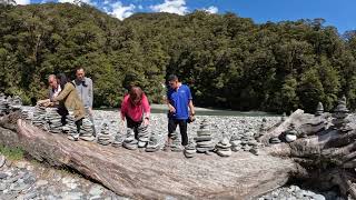 doing something at fantail waterfall new zealand nz [upl. by Airetahs]