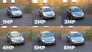 Gaia CCTV What do megapixels mean to your CCTV system Resolutions 1MP8MP compared [upl. by Sargent]