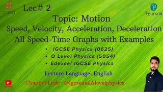 IGCSE Physics Motion Lec2 O level Physics Motion Edexcel Physics Motion SpeedTime Graphs [upl. by Aerdied]