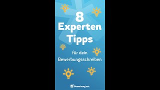 Bewerbungsschreiben  8 Experten Tipps shorts [upl. by Monie]