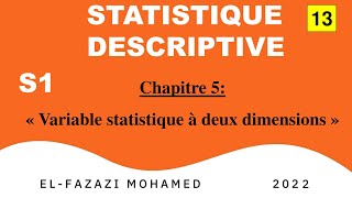 Variable statistique à deux dimensions en Darija  EP 13 [upl. by Walley]