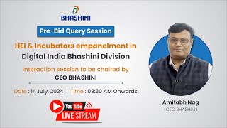 Interaction session by CEO Bhashini HEI amp Incubators empanelment in DIBD [upl. by Oravla]