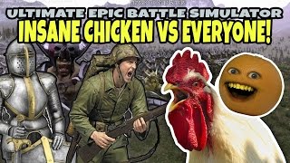 INSANE CHICKEN vs EVERYONE Annoying Orange Ultimate Epic Battle Simulator [upl. by Jasen407]