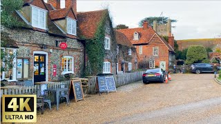 Beautiful English Village  Midwinter Walking Tour  Hambleden Bucks ENGLAND 4K [upl. by Llednol]