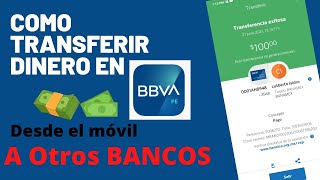 Como hacer una transferencia bancaria BBVA móvil [upl. by Renato156]