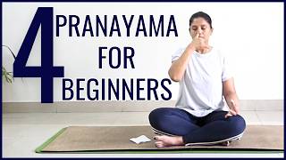 Top 4 Pranayamas for Beginners  20 Min Guided Beginners Pranayama Yoga With Archana Alur [upl. by Horan]