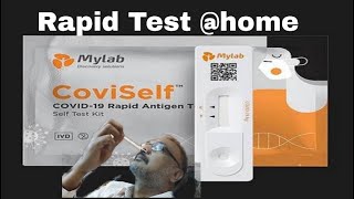 Mylab covid 19 rapid test kit  Coviself  Mylab covid 19 rapid test kit demo  Covid test at Home [upl. by Longan]