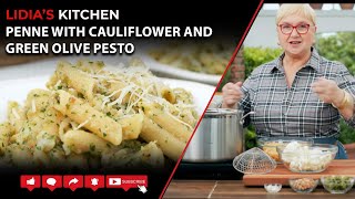 Penne with Cauliflower and Green Olive Pesto [upl. by Storer678]