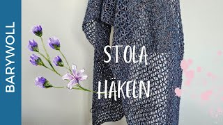 🧶STOLA HÄKELN  BOBBEL HÄKELN KOSTENLOSE ANLEITUNG 🧶barywoll [upl. by Ylrebma]