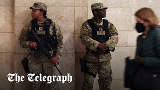 Soldiers deployed to New York subways to tackle crime [upl. by Euqnimod]