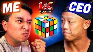 I Challenged a CEO to a CUBE BATTLE 🥊 [upl. by Anividul404]