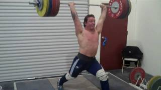 205 kg Jerk Donny Shankle at California Strength Olympic Weightlifting [upl. by Nohsad]