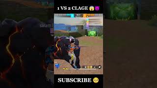 1 vs 2 clage 😳😱😈 free fire max 💥 shortvideo freefire [upl. by Eiramesor]