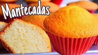 MANTECADAS ESPONJOSAS Dulce Hogar Recetas [upl. by Rednave642]