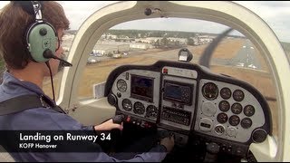 Tecnam Sierra Landing KOFP Hanover VA GoPro [upl. by Dauf654]