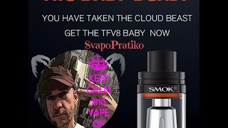 ATOMIZZATORE SMOK TFV8 BABY BEAST recensionesvapoopinioni [upl. by Rutra]