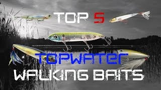 Top 5 Topwater Walking Baits [upl. by Geldens]