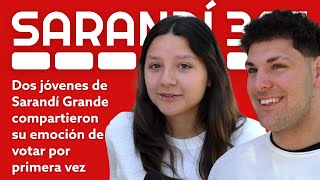 Dos jóvenes de Sarandí Grande compartieron su emoción de votar por primera vez [upl. by Fantasia]