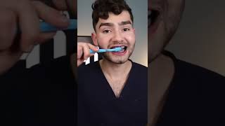 toothbrush dentist satisfying comedy makeup homemade diy braces teeth youtubeshorts [upl. by Linell]