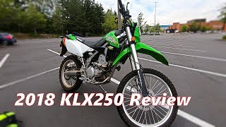 2018 Kawasaki KLX250 Review  First Impressions [upl. by Dlanigger]