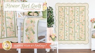 Introducing Flower Girl Quilt  RESERVE Now at Shabby Fabrics [upl. by Audre]