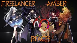 Freelancer Amber Reacts RWBY Volume 4 Opening [upl. by Ayram470]