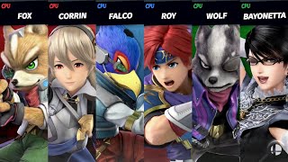 Super Smash Bros Ultimate  DLC Smash 4 ft Star Fox Team Battle [upl. by Doowron]