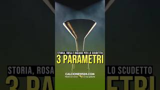 3 PARAMETRI PER CAPIRE LA FAVORITA ALLO SCUDETTO calcionews24 seriea [upl. by Nylloc912]