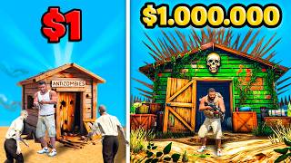 REFUGIO ZOMBIE de 1 vs de 1000000 en GTA 5 [upl. by Llerrod]