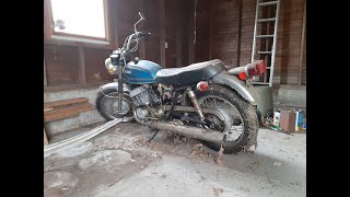 BARN FIND 1975 SUZUKI T500 TITAN [upl. by Zurheide715]