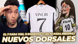 🚨¡NUEVOS DORSALES en el MADRID VINICIUS el 7 RODRYGO el 11 ¿el 10 para MBAPPÉ [upl. by Ubana]