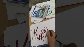 kashika handwriting drawing art signature artist [upl. by Hopfinger217]