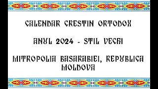 Calendar ortodox stil vechi 2024 Republica Moldova [upl. by Magen212]