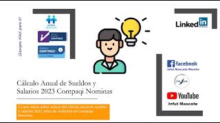 Cálculo anual sueldos y salarios 2023 en Contpaqi Nominas [upl. by Kirk]