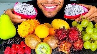 ASMR EXOTIC FRUIT MUKBANG  DRAGON FRUIT KIWANO HORNED MELON PEPINO MELON RAMBUTAN  NO TALKING [upl. by Nauaj]