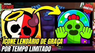 URGENTE ÍCONE LENDÁRIO DO SPIKE DE GRAÇA POR TEMPO LIMITADO  Brawl Stars [upl. by Faber]