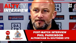 Altrincham Vs Southend United  PostMatch Interview  Phil Parkinson  16 November 2024 [upl. by Nahte]